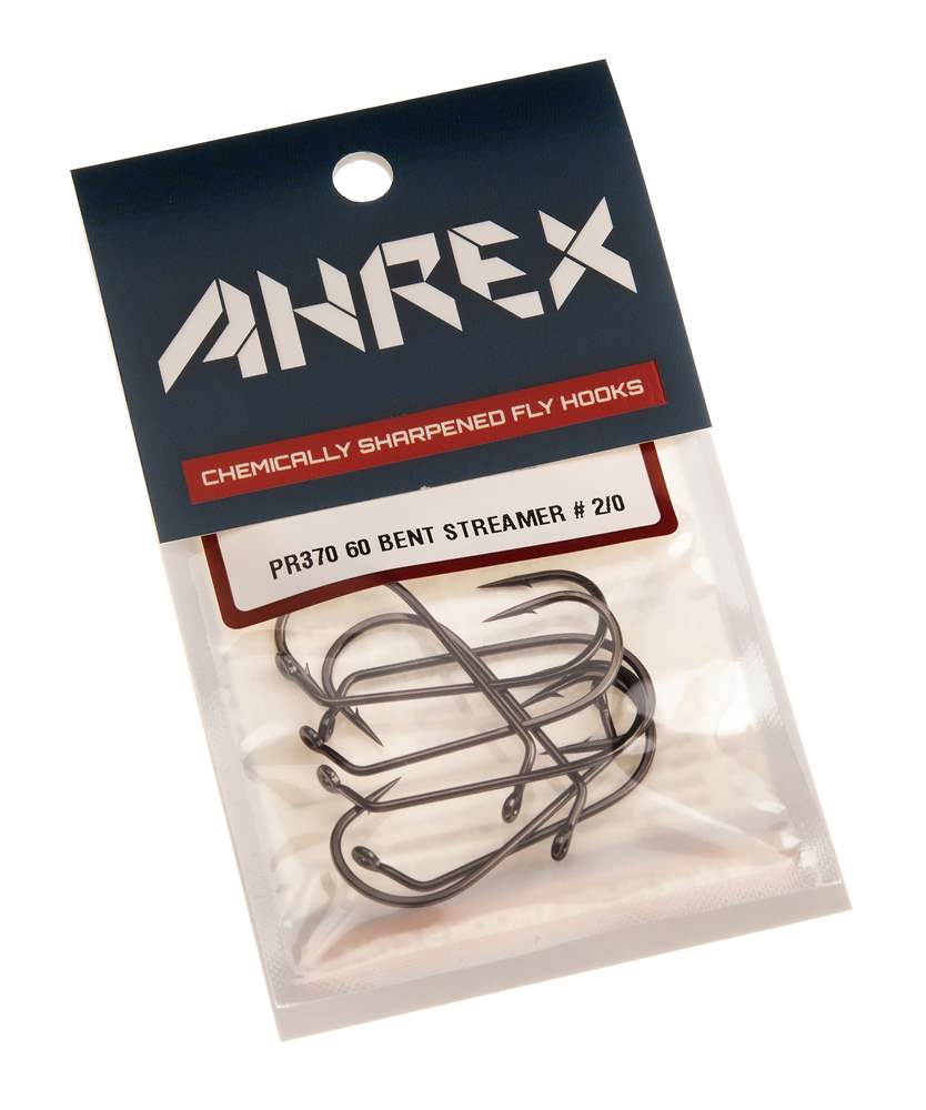 Ahrex Pr370 60 Degree Bent Streamer #2/0 Fly Tying Hooks